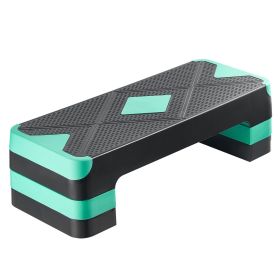 Aerobic Exercise Step Platform, 28-Inch Workout Aerobic Stepper, Height Adjustable Fitness Training Step Deck Trainer with 4 Risers